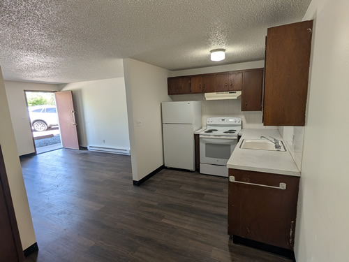 kitchen and dining room