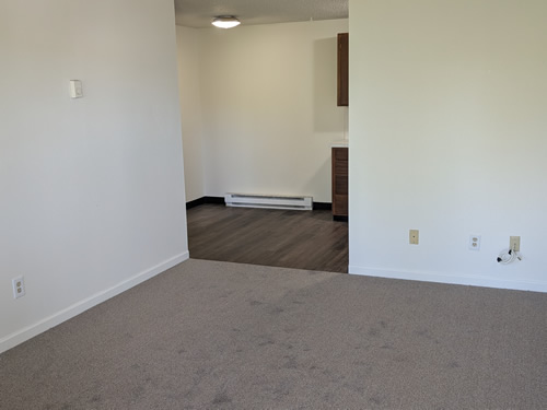 living room and dining room